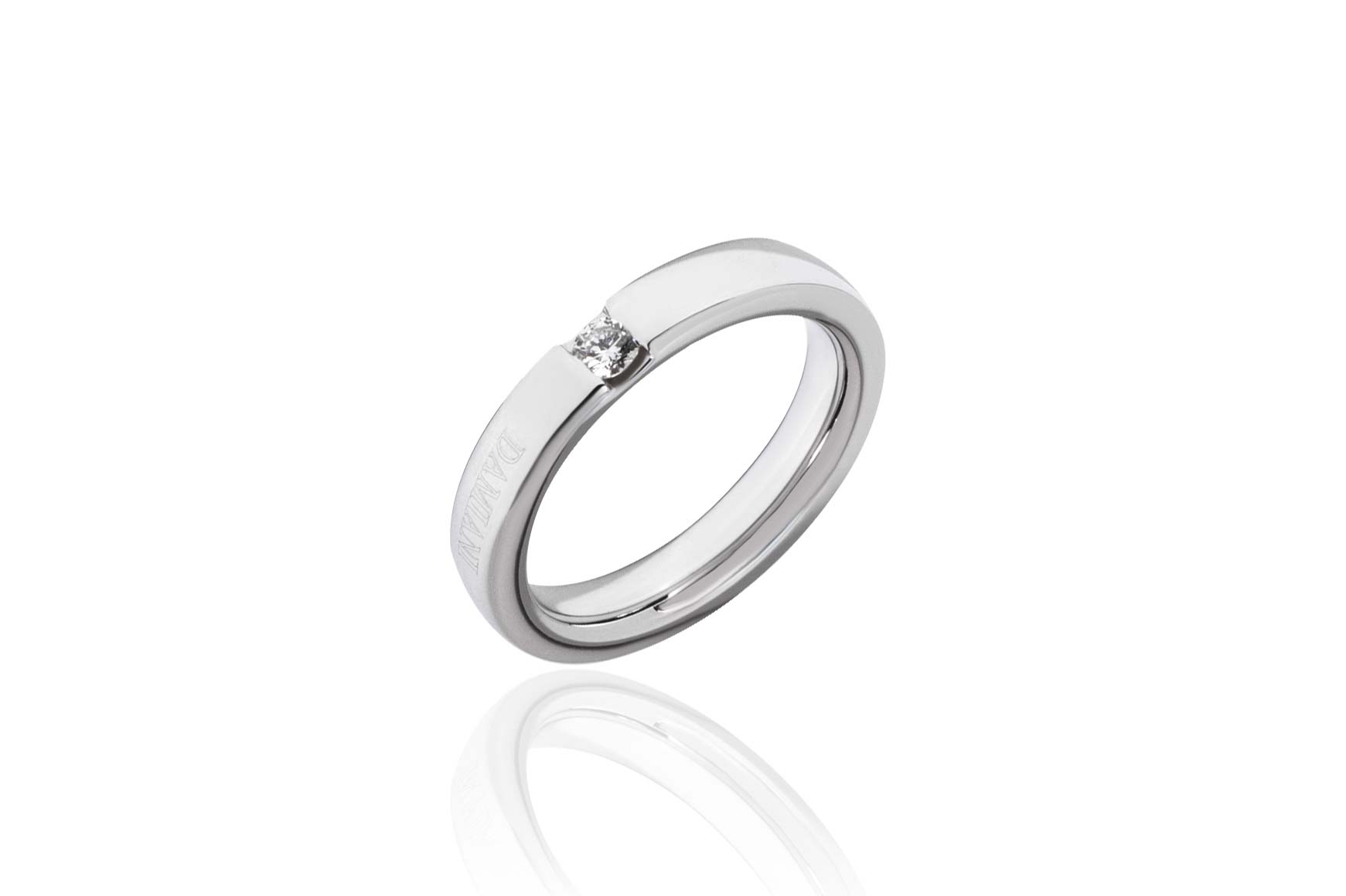 Кольцо с бриллиантом Damiani Wedding Ring