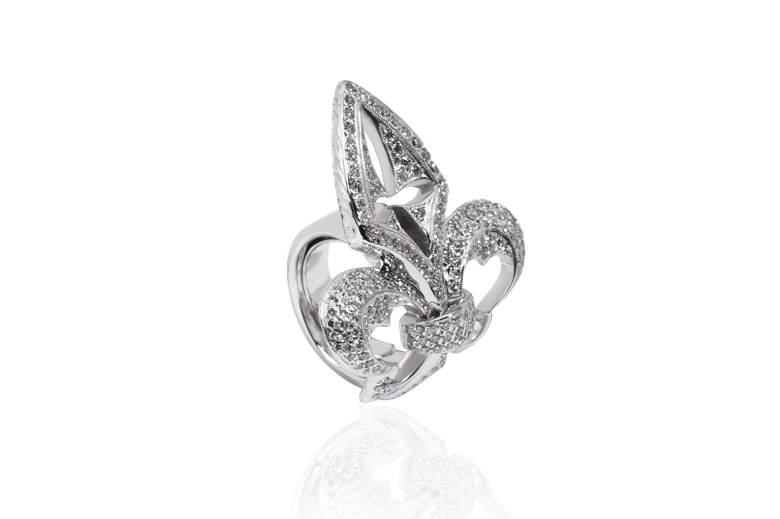 Кольцо с бриллиантом Loree Rodkin Diamond Fleur-de-Lis White Gold Ring
