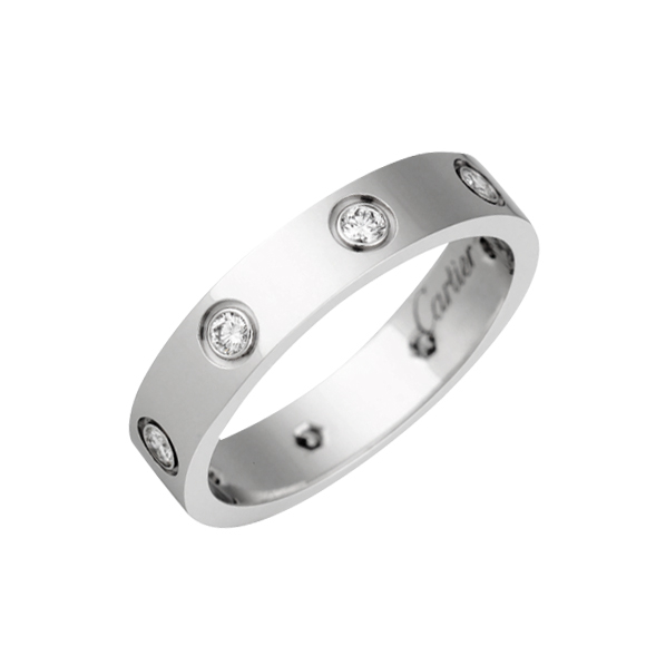 Кольцо с бриллиантом Cartier Love 8 Diamonds Ring B4050600