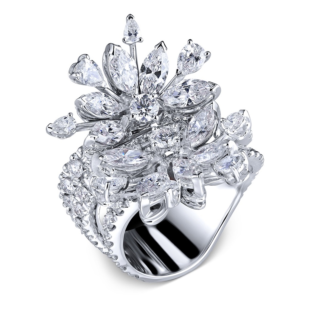 Кольцо RalfDiamonds White gold diamonds ring 4.15 сt.