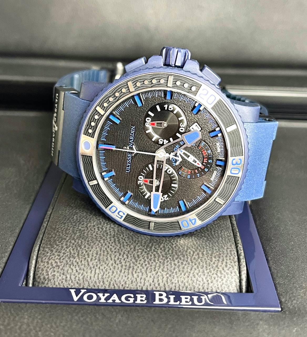 Часы Ulysse Nardin Maxi Marine Diver Voyage Bleu Chronograph 353-98