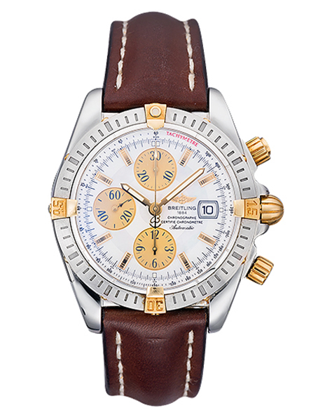 Часы Breitling Сhronomat Evolution Gold Steel silver Dial B13356