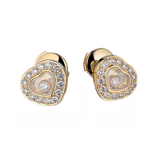 Серьги Chopard пусеты Happy Diamonds Hearts 831084-0001