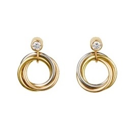 Серьги Cartier  Trinity B8043200