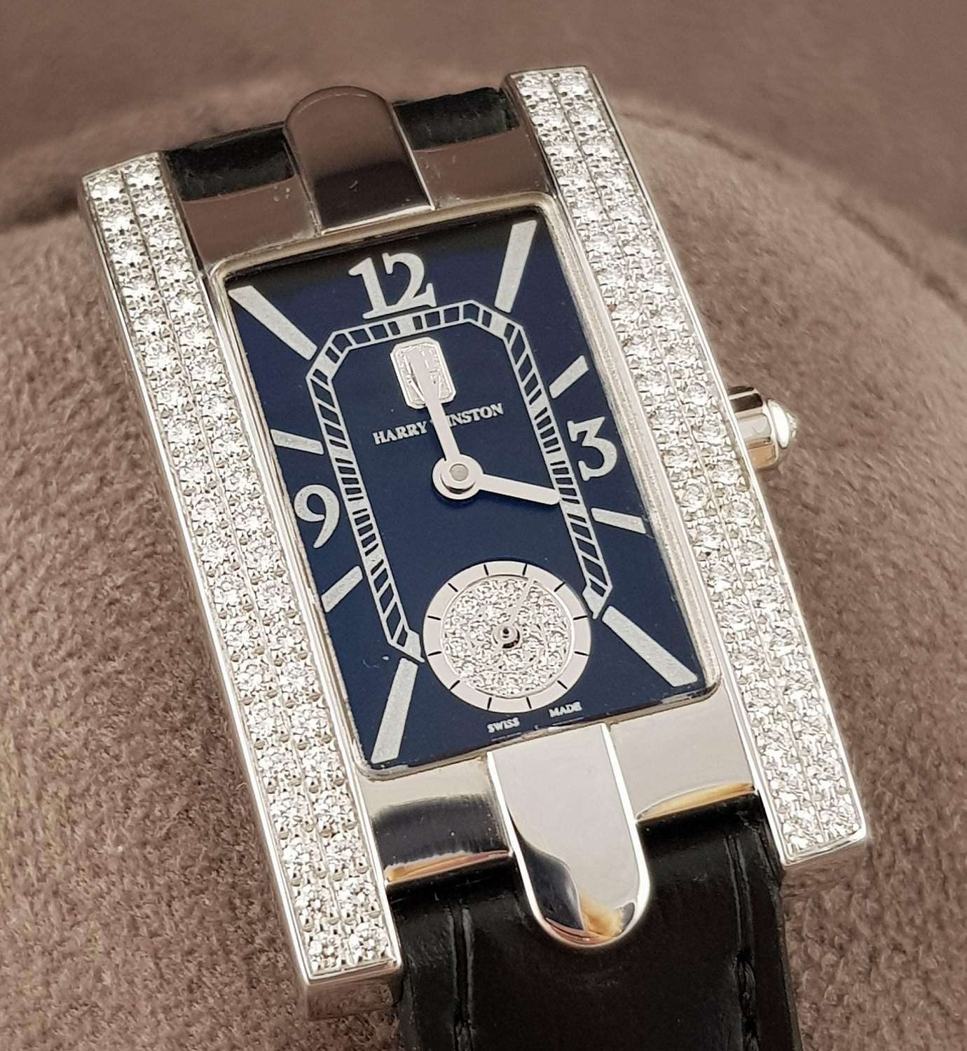 Часы Harry Winston Avenue C White Gold Diamonds 310LQW