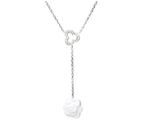 Колье CHANEL подвеска Camelia Sculpte J2934