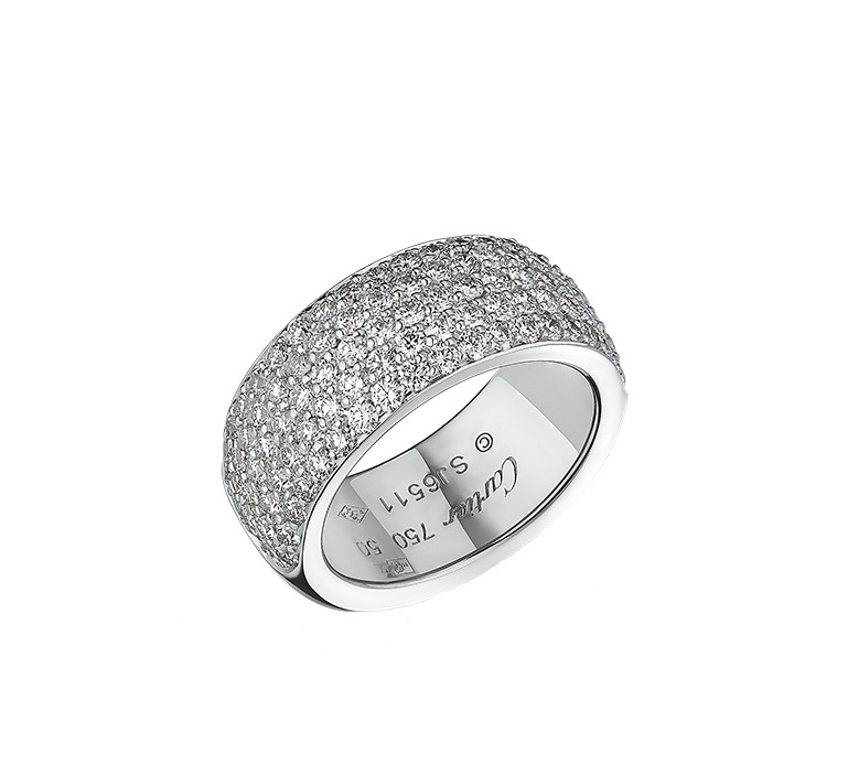 Кольцо с бриллиантом Cartier  Diamond Gold Eternity Band Ring SG6511