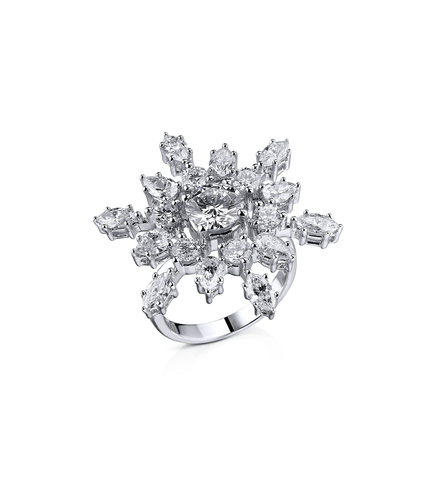 Кольцо с бриллиантом No Name  с бриллиантами 3,82ct