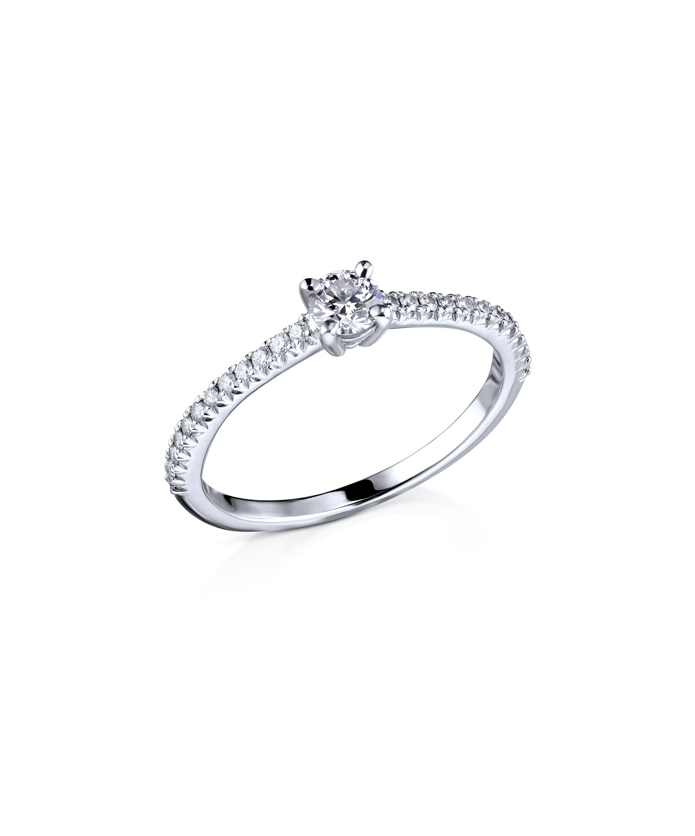 Кольцо с бриллиантом Tiffany & Co