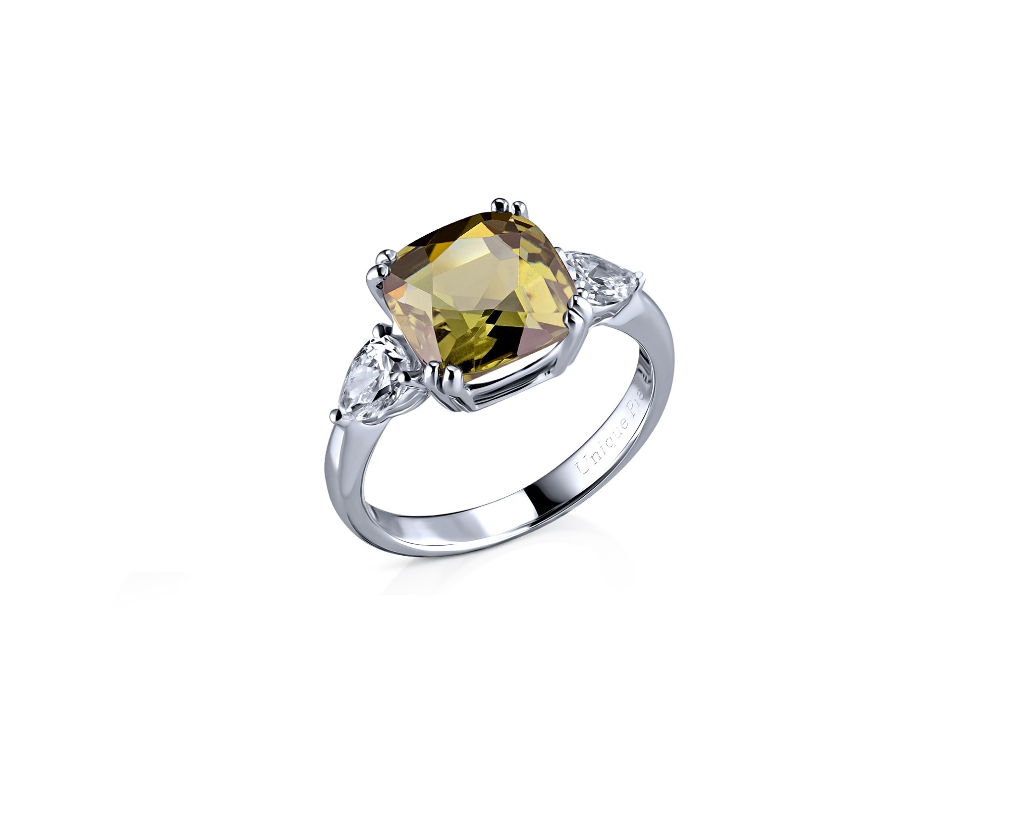Кольцо с бриллиантом RalfDiamonds  с демантоидом 4,00ct.