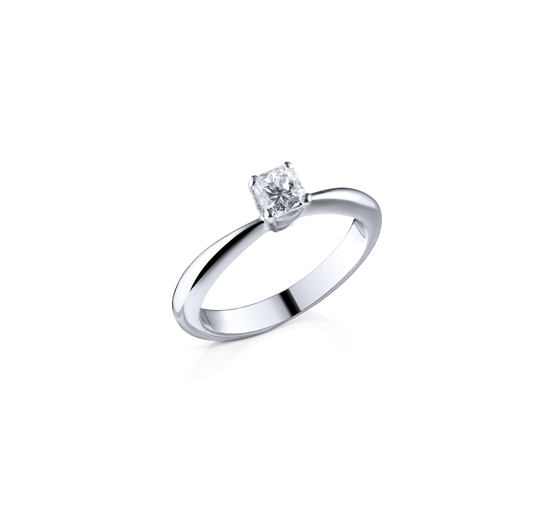 Кольцо с бриллиантом No Name  0,46ct D/VVS2
