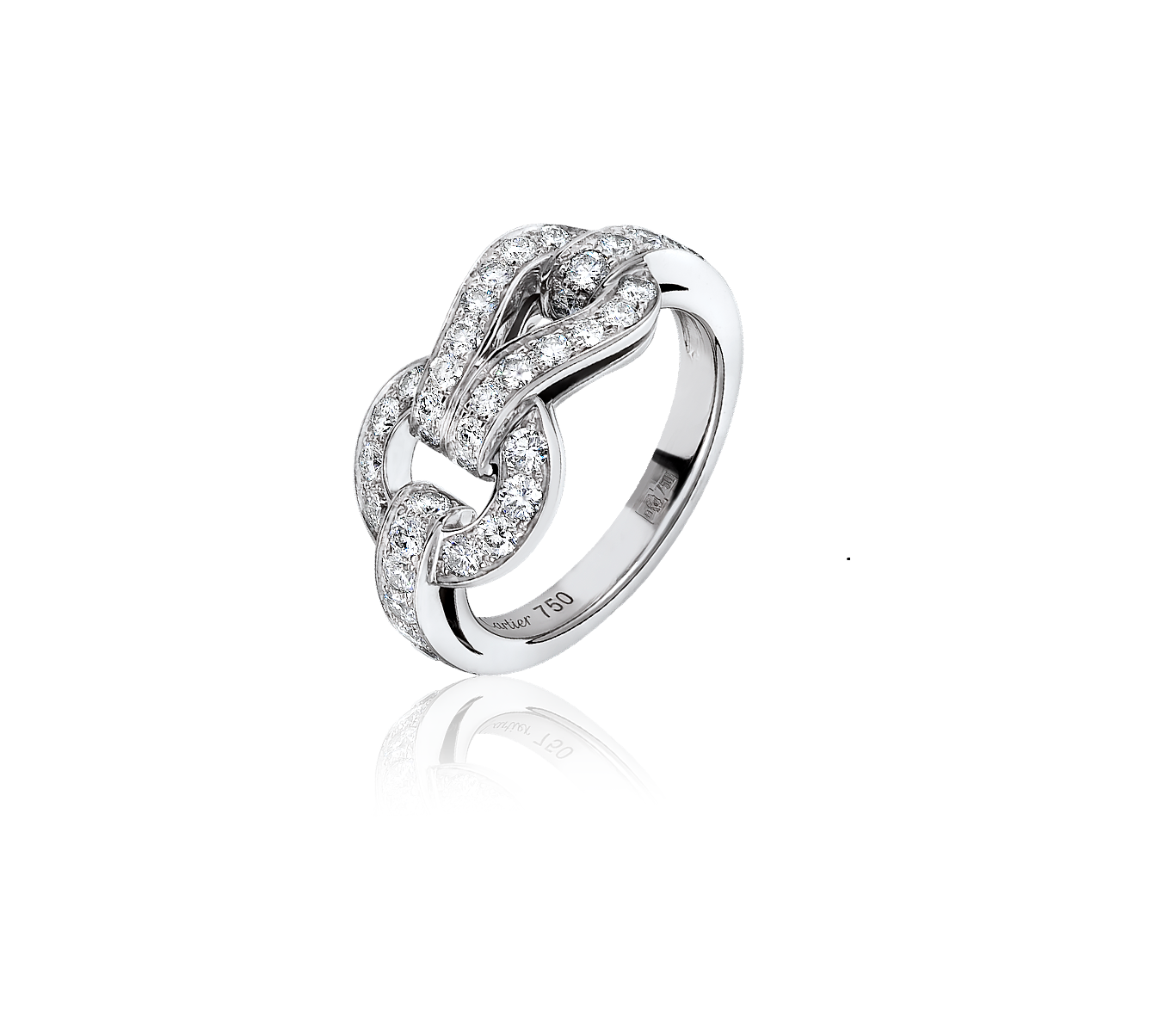 Кольцо с бриллиантом Cartier  Agrafe Diamond Ring