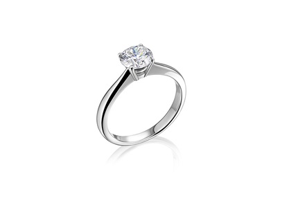 Кольцо с бриллиантом No Name  0,90 ct H/I2
