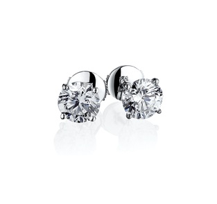 Серьги No Name пусеты с бриллиантами 2,01ct G/I1 - 2,03 ct J/I1