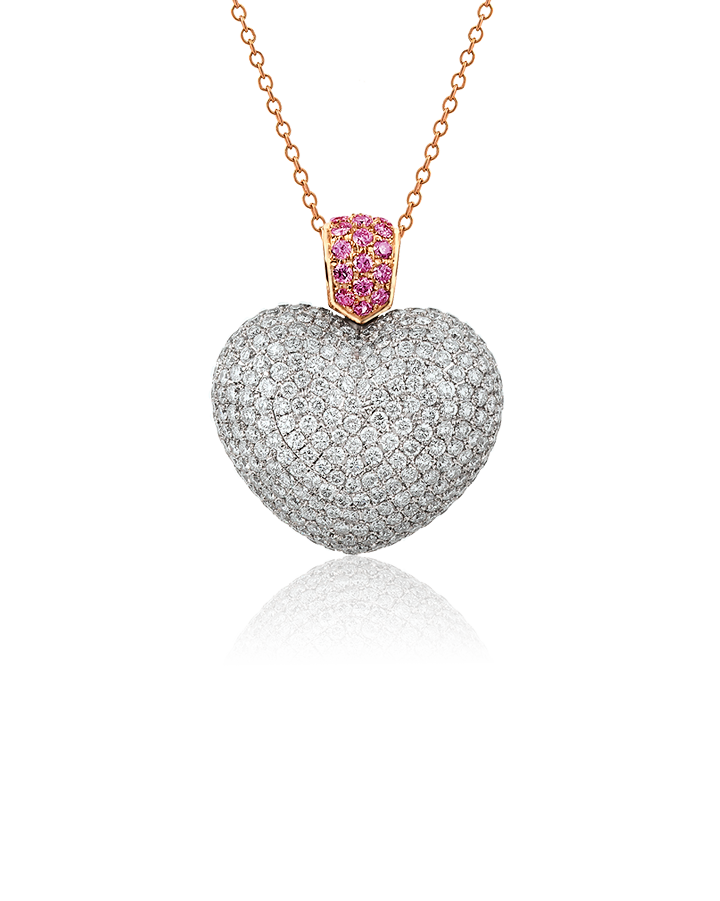 Колье RalfDiamonds Diamond Pave Heart Pendant