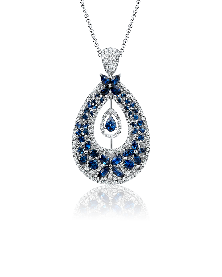 Колье RalfDiamonds Blue Sapphire Butterfly Necklace