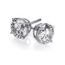 Серьги No Name пусеты с бриллиантами 1,01-1,01ct F/VS2