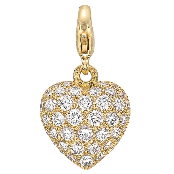 Колье Cartier Diamond Pave Heart Pendant