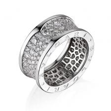 Кольцо с бриллиантом Bvlgari B Zero1 Diamond Pave Ring AN855552