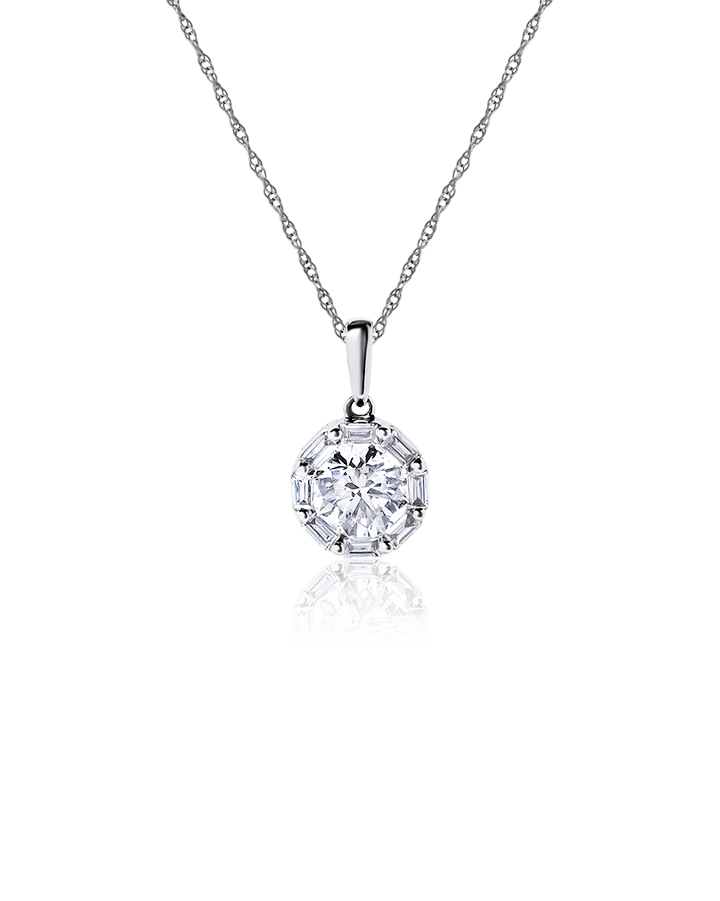 Колье No Name подвеска с бриллиантом 0,82ct I/SI2