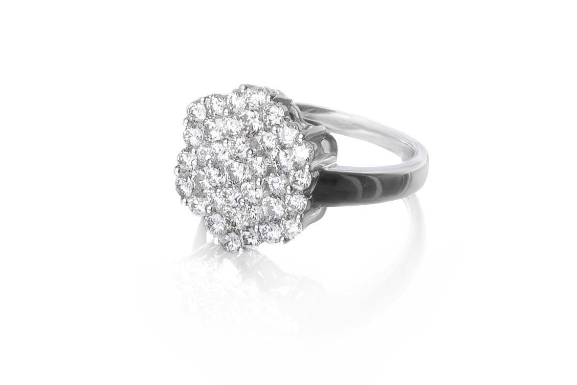 Кольцо с бриллиантом No Name  с бриллиантами 2,08ct