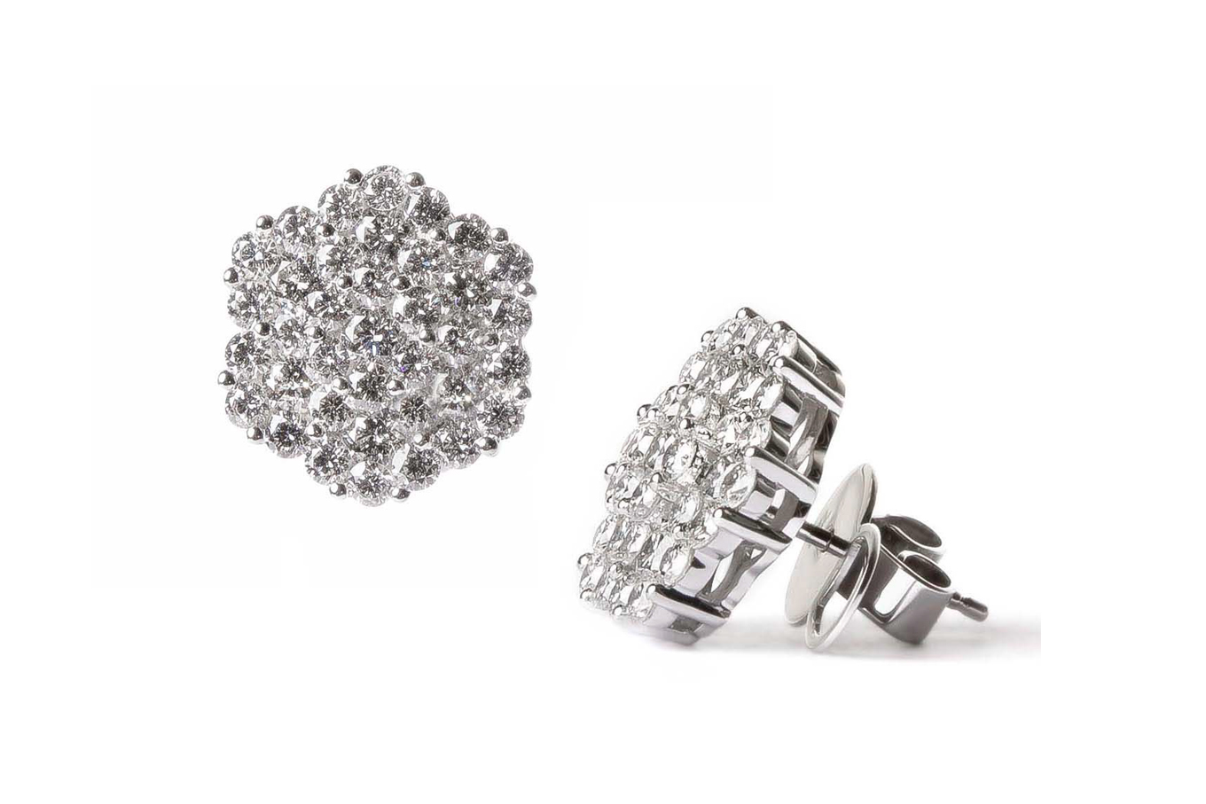 Серьги No Name  с бриллиантами 4,18ct
