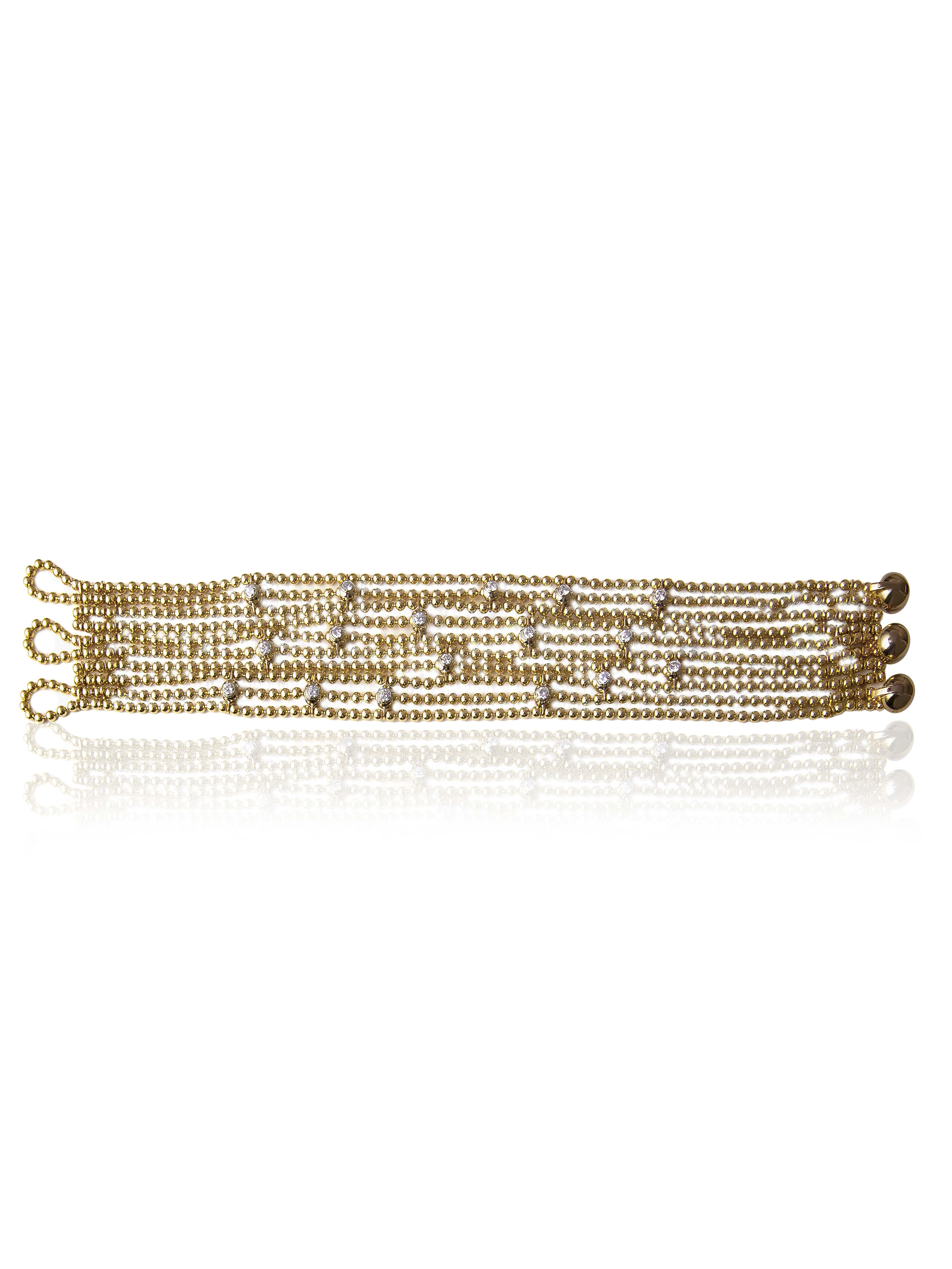 Браслет Cartier  Draperie de Decollete 18k Yellow Gold & Diamond Bracellet