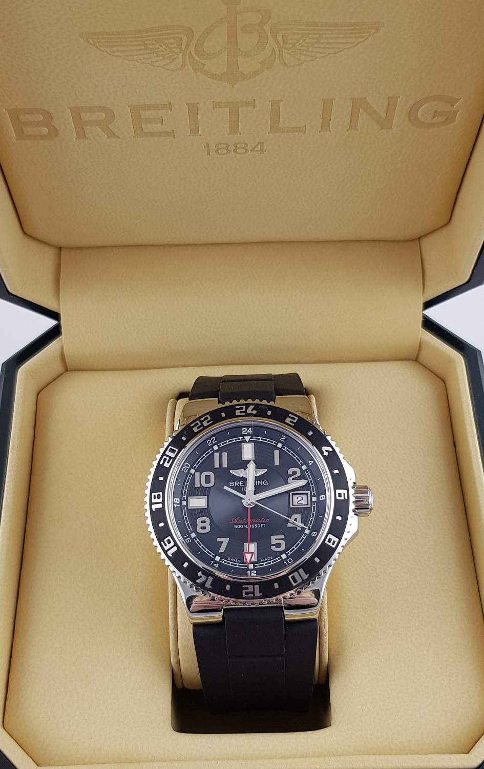 Часы Breitling Superocean GMT Black Dial Automatic Stainless Steel A32380