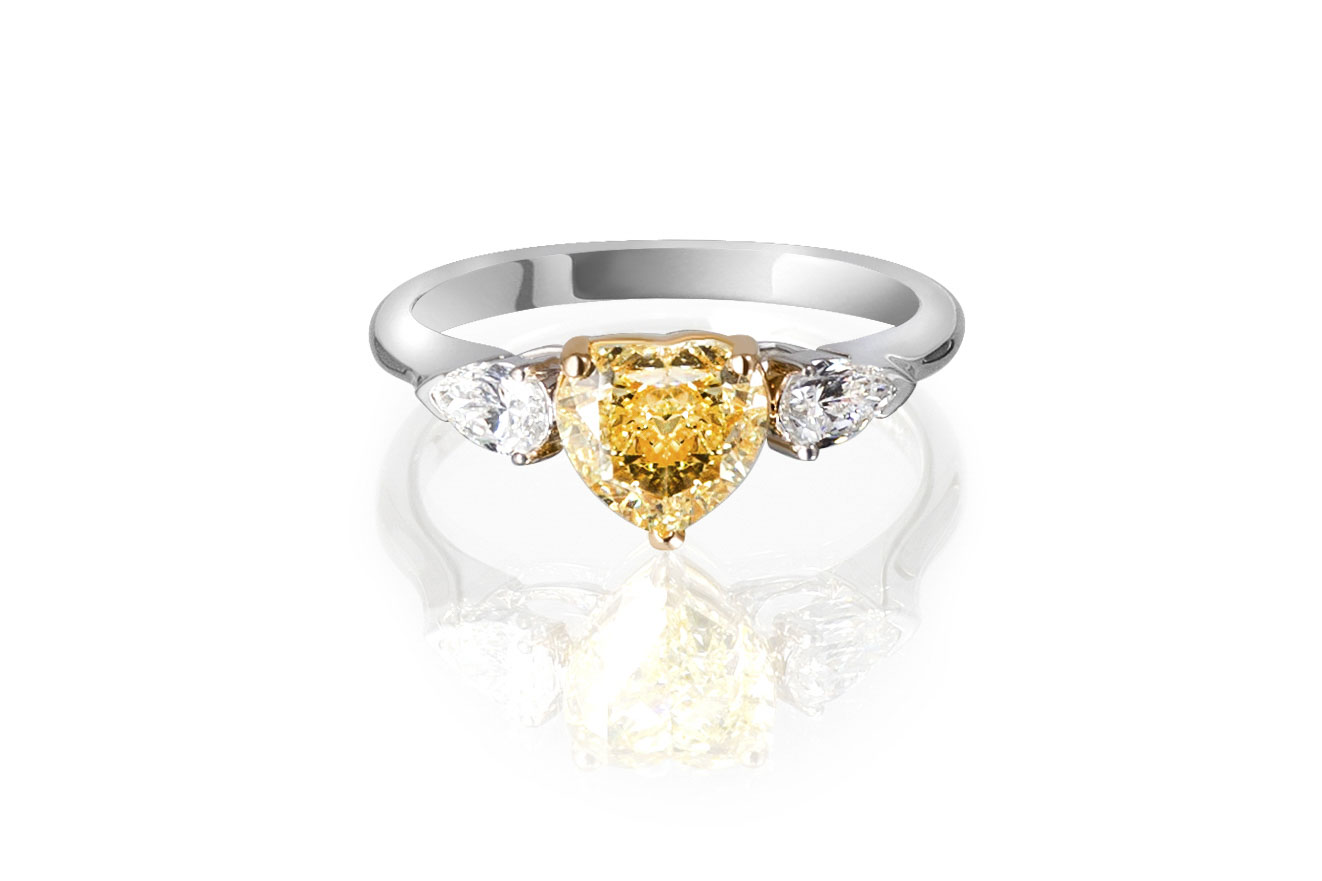 Кольцо No Name  с бриллиантом 1,51ct FY/VVS2