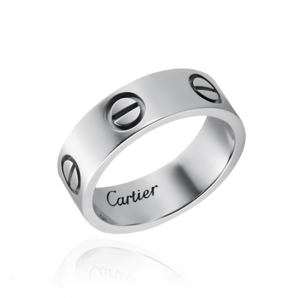 Кольцо Cartier Love Ring White Gold B4084700