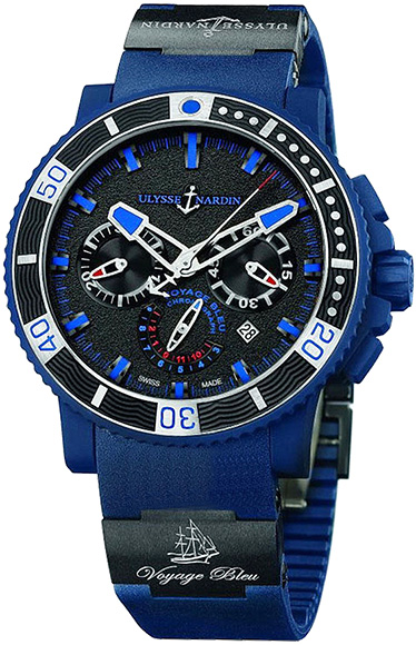 Часы Ulysse Nardin Maxi Marine Diver Voyage Bleu Chronograph 353-98