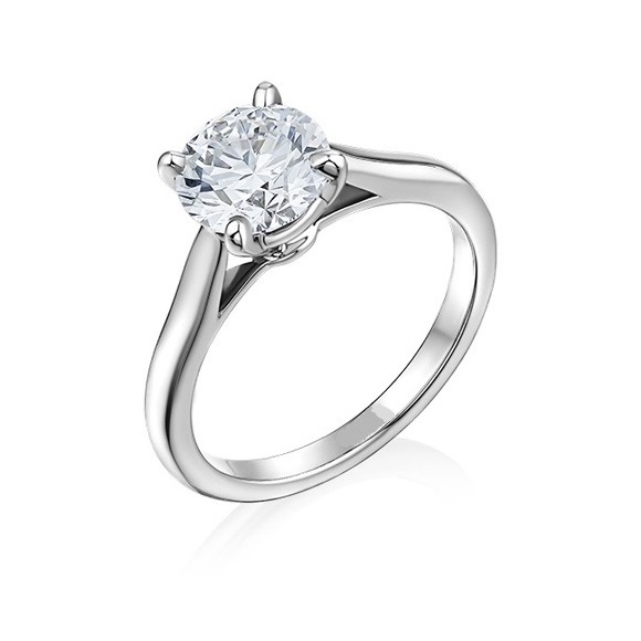 Кольцо No Name White gold diamond ring 1.01 ct. D/VS1