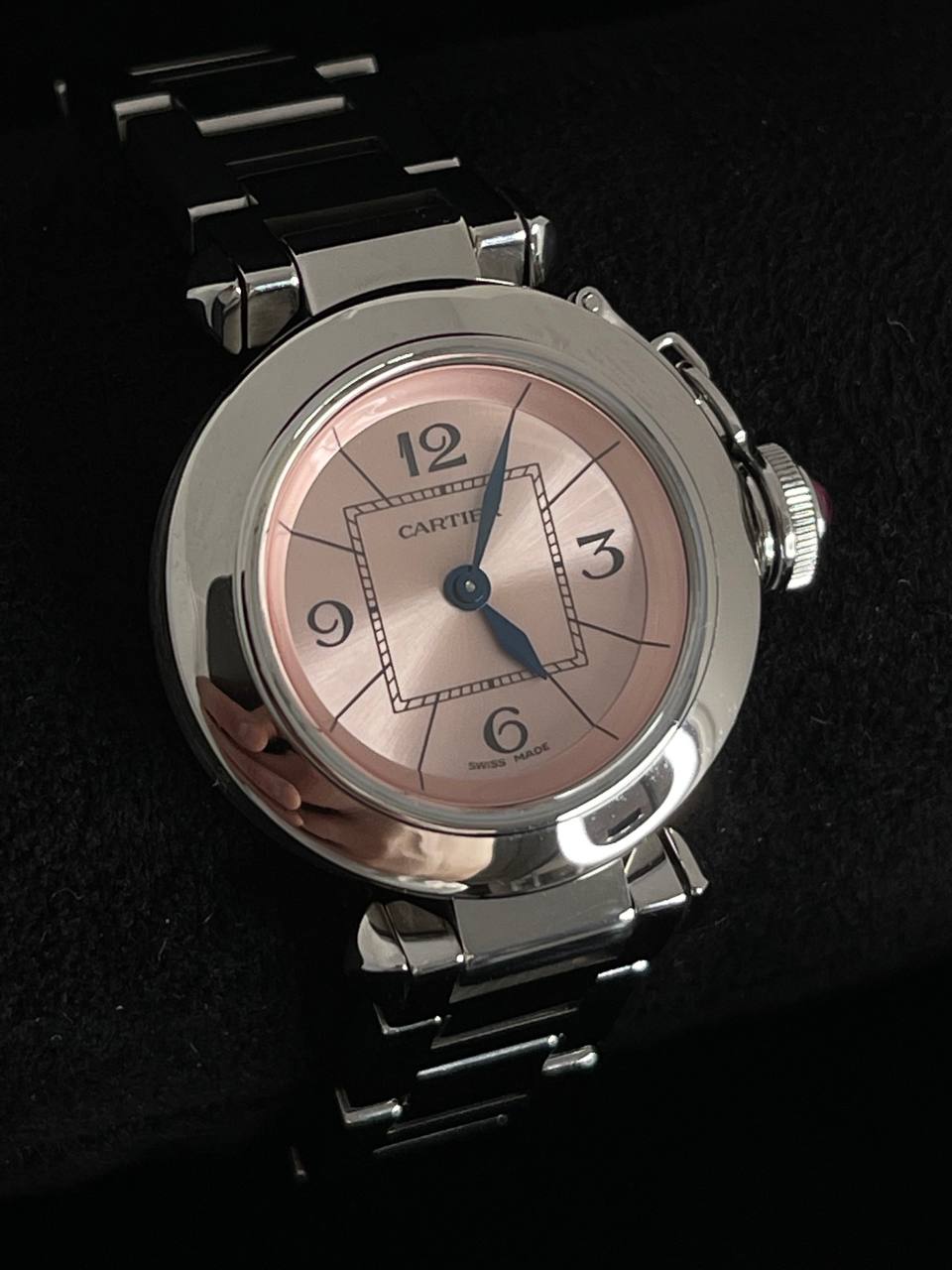 Часы Cartier Miss Pasha de Pink Dial Stainless Steel 2973