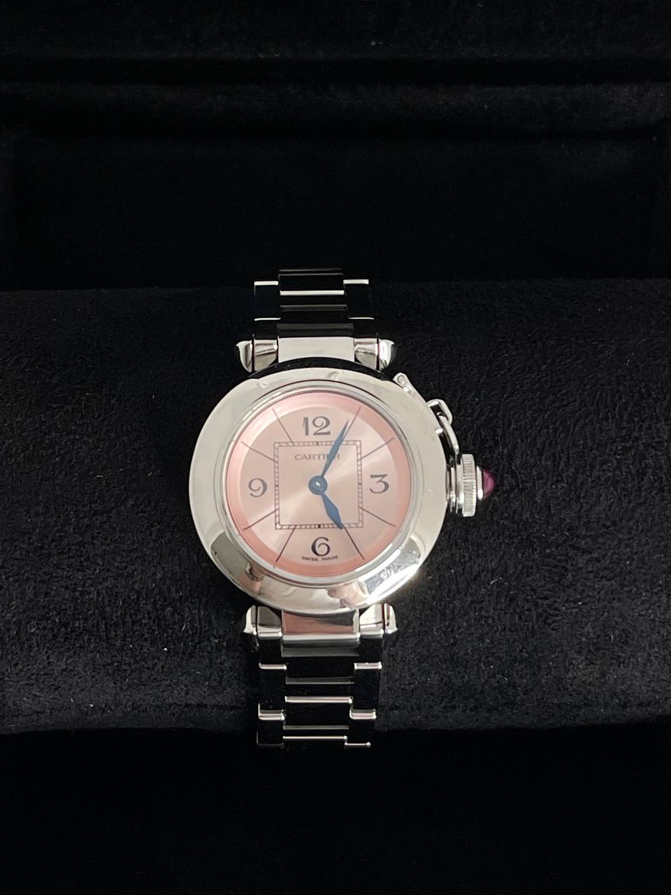 Часы Cartier Miss Pasha de Pink Dial Stainless Steel 2973