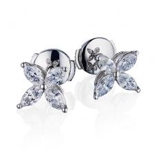 Серьги Tiffany & Co Platinum Small Victoria Earrings