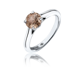 Кольцо с бриллиантом Palagiovani  1,17ct Q-R-Brounish/I2