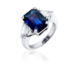 Кольцо с бриллиантом No Name  с сапфиром 5,30ct