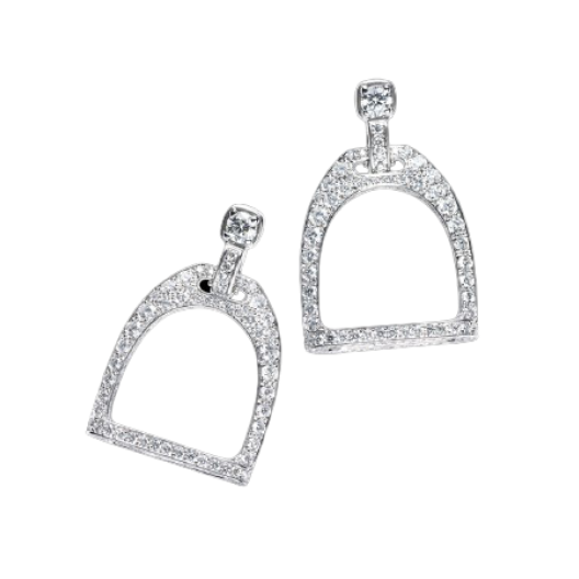 Серьги Ralph Lauren Pavé White Gold Stirrup Earrings RLR 47 80 100
