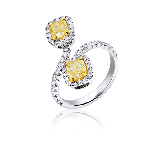 Кольцо с бриллиантом No Name  с бриллиантами 1,0FLY/VS1-1,0FLY/VS2