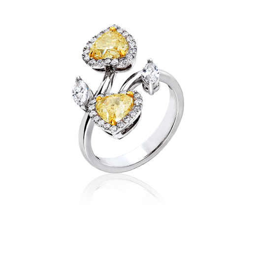 Кольцо с бриллиантом No Name  с бриллиантами 1,00-1,01ct U-V/VS1