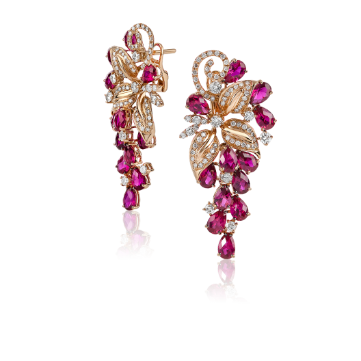 Серьги No Name  с гранатами