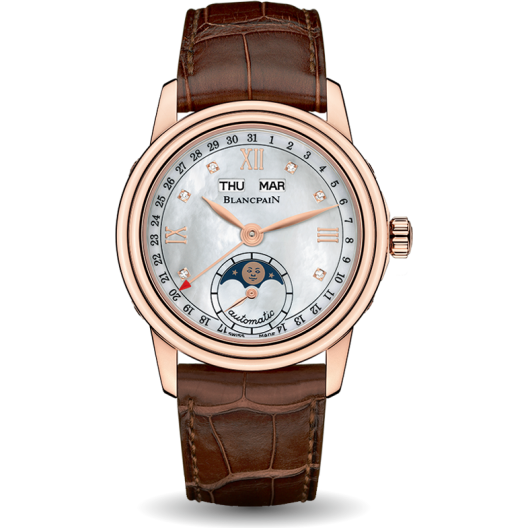 Часы Blancpain Leman Moonphase Quantième Complet 33 mm 2360-3691A-55A