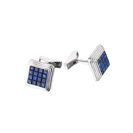 Запонки Graff Invisible Set Princess Sapphires Cufflinks