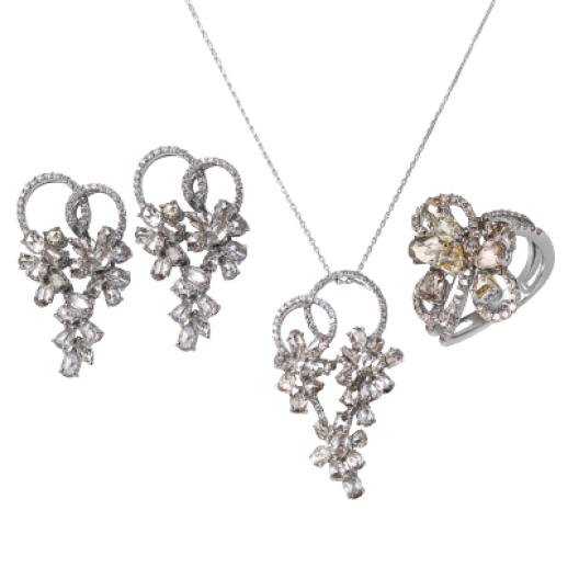 Комплект No Name White Gold Diamonds Set 12.34 ct.