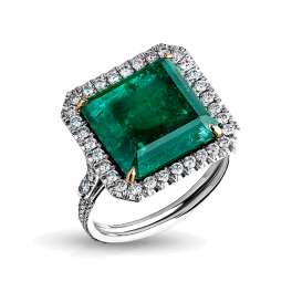 Кольцо RalfDiamonds White gold emerald diamonds ring