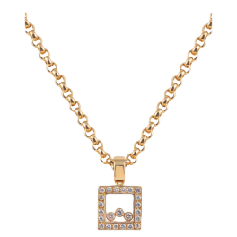 Подвеска Chopard Happy Diamonds Square Large Size Yellow Gold 79/3210-20