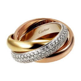 Кольцо с бриллиантом Cartier Trinity ring, classic B4038900