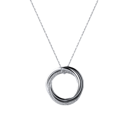 Подвеска Cartier TRINITY NECKLACE White gold, ceramic, diamonds