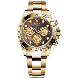 Часы Rolex Daytona Cosmograph Yellow Gold Crystals Diamonds 116528