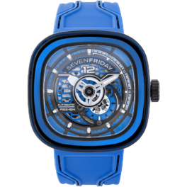 Часы Sevenfriday Colored Carbon Blue 47 mm PS3/04